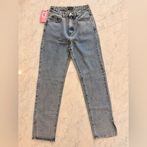 High-Waisted Blue Jeans